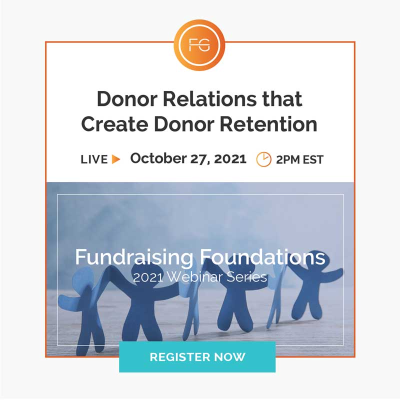 Donor Relations that Create Donor Retention Oct 27 Funding for Good