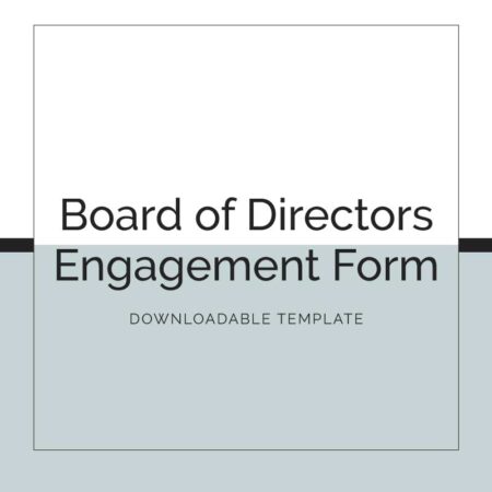Board of Directors Engagement Form